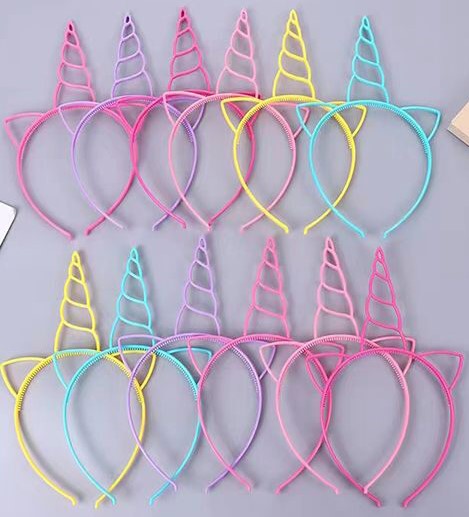 Aliceband Unicorn Horn Plain assorted