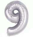 Foil Balloon - SS 9 Silver 34 inch