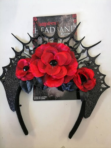 Headband Vampiress Flowers