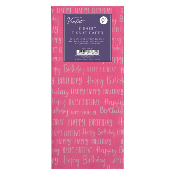 Tissue Paper - Birthday Pink 4sheet
