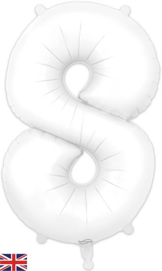 Foil Balloon - SS 8 Matte White