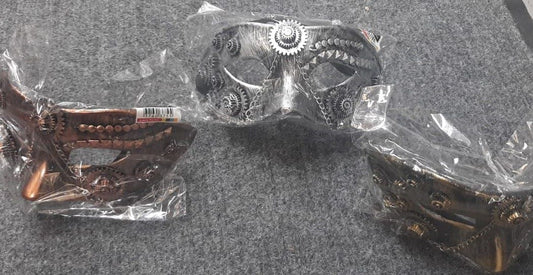Steampunk Mask Masquerade with chain assorted