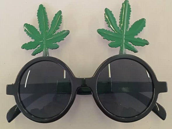 Glasses Green Leaf Black Lens