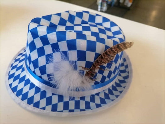 Hat Oktoberfest Fedora Blue & White