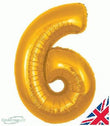 Foil Balloon - SS 6 Gold 34 inch