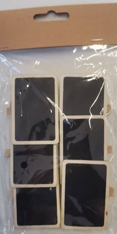 Pegs Rectangular Blackboard 6pc 6cm