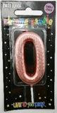 Candles - Numeric 0 Chrome Rose Gold
