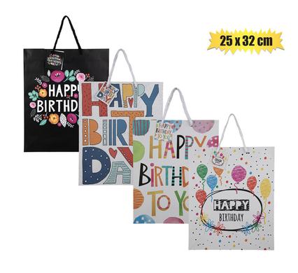 Gift Bag Paper Large 25x32cm Birthday