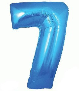 Foil Balloon - SS 7 Blue 34 inch
