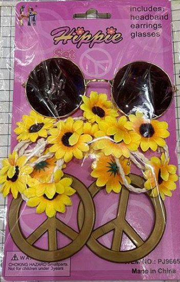 Hippie Set (Glasses,Headband,Earrings)