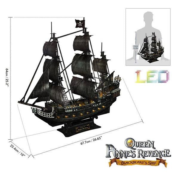 Queen Anne&#39;s Revenge with LED 293pcs