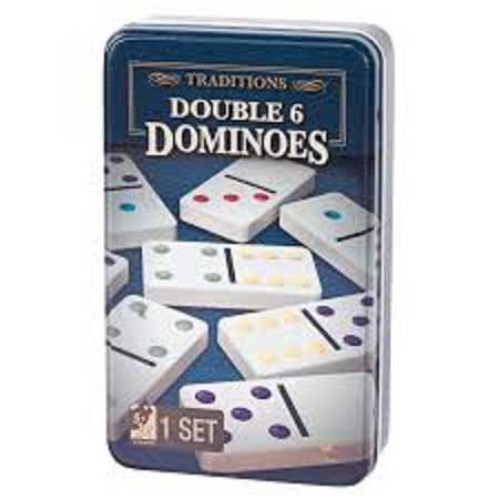 Dominoes Giant Double 6 in Tin