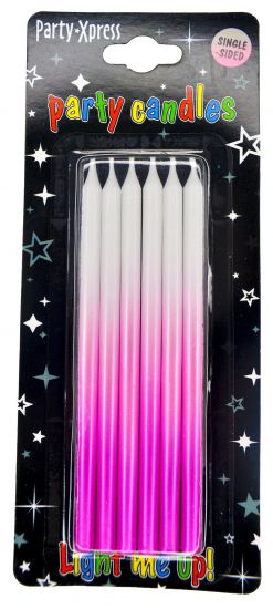 Candles Fade Pink 6'S