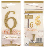 Cake Topper  No.6 Gold