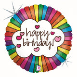 Foil Balloon Birthday Retro Rainbow