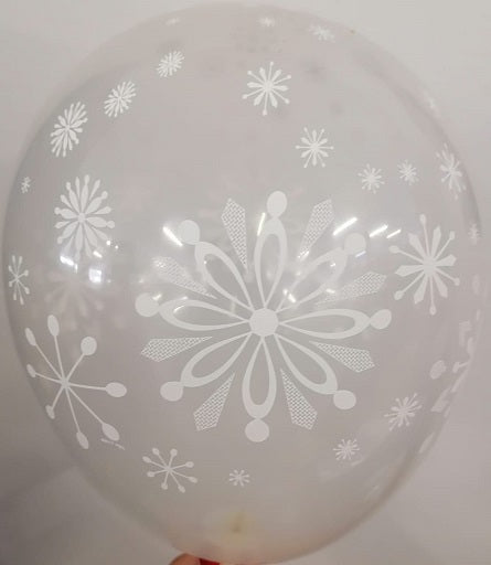 Balloon Latex Contemporary Snowflakes