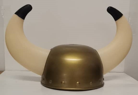 Hat Viking Helmet with Horns Gold