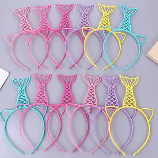 Aliceband Mermaid Plain Colour assorted