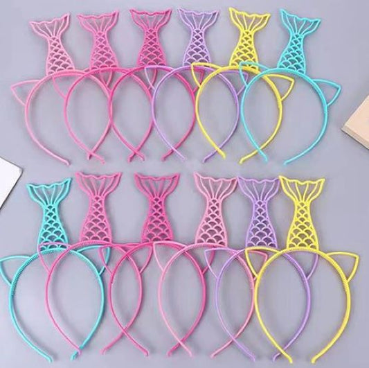 Aliceband Mermaid Plain Colour assorted