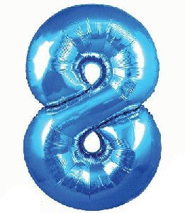 Foil Balloon - SS 8 Blue 34 inch