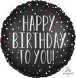 Foil Balloon - B/day to You Satin Dots