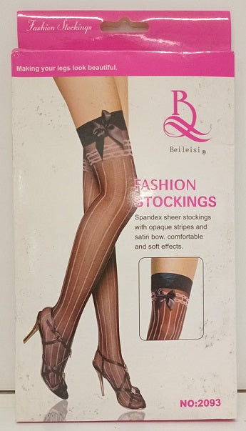 Stockings Fashion with Black Ribbon