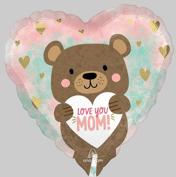 Foil Balloon - Love you Mom Bear