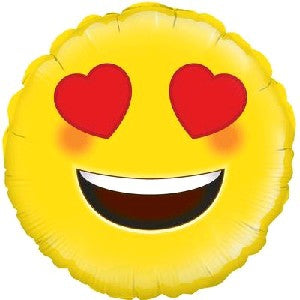 Foil Balloon - Emoji Heart Eyes