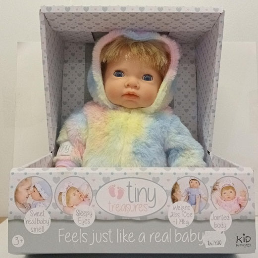 Tiny Treasures Rainbow Teddy Doll