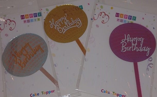 Cake Topper - 3D HBD