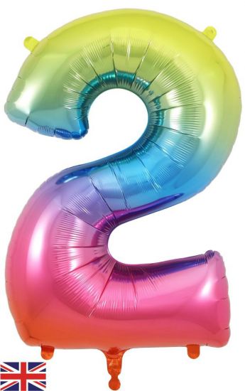 Foil Balloon - SS 2 Rainbow 34inch