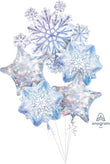 Foil Balloon Bouquet Snowflakes