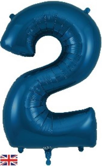 Foil Balloon Super Shape 2 Navy 34in