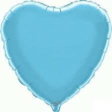 Foil Balloon - Heart Light Blue