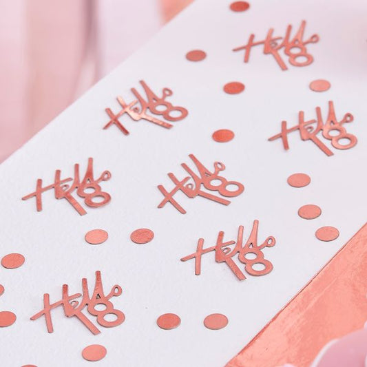 Confetti Hello 18 Rose Gold