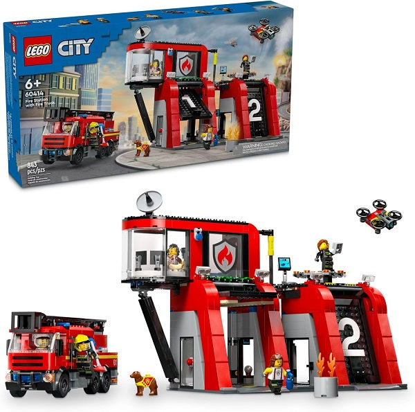 Lego City Fire Station with Fire Truck