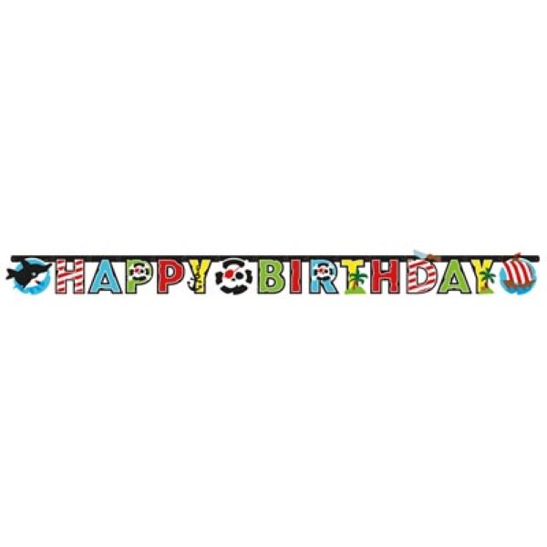 Pirate - Letter Banner Happy Birthday