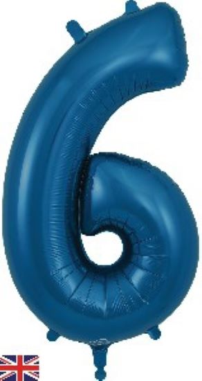 Foil Balloon Super Shape 6 Navy 34inch