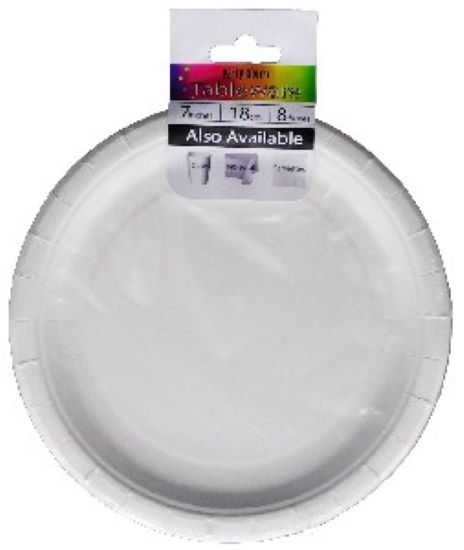 Plates - White 17cm (8)