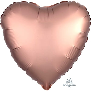 Foil Balloon Satin Luxe Rose Copper Heart