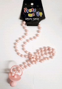 Bead Necklace with Dummy Pink