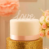 Pastel Perfect Cake Topper LOVE Silver