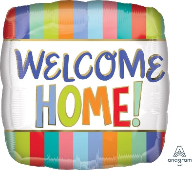 Foil Balloon Welcome Home Stripes