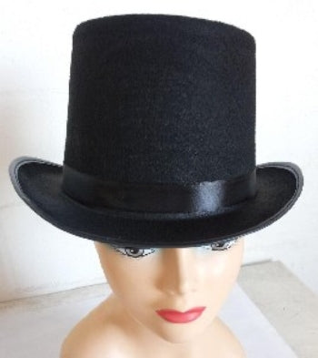 Top Hat Black with Ribbon