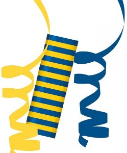Streamers - Mixed Blue &amp; Yellow