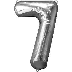 Foil Balloon Super Shape 7 Silver