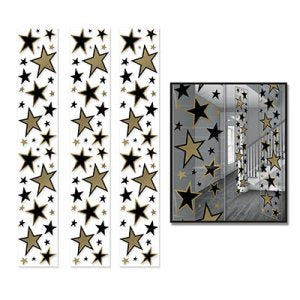 Party Panels Stars Gold 30.48x183cm(3)