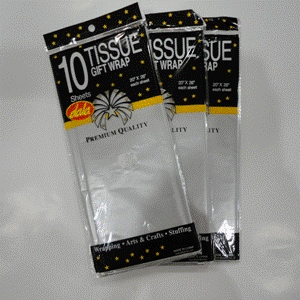 Tissue Paper - Metallic Silver 10pcs