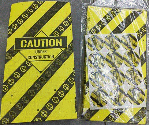 Construction (Caution) Party Bags 13x24cm (12)