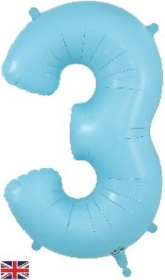 Foil Balloon Super Shape 3 Matte Blue 34inch